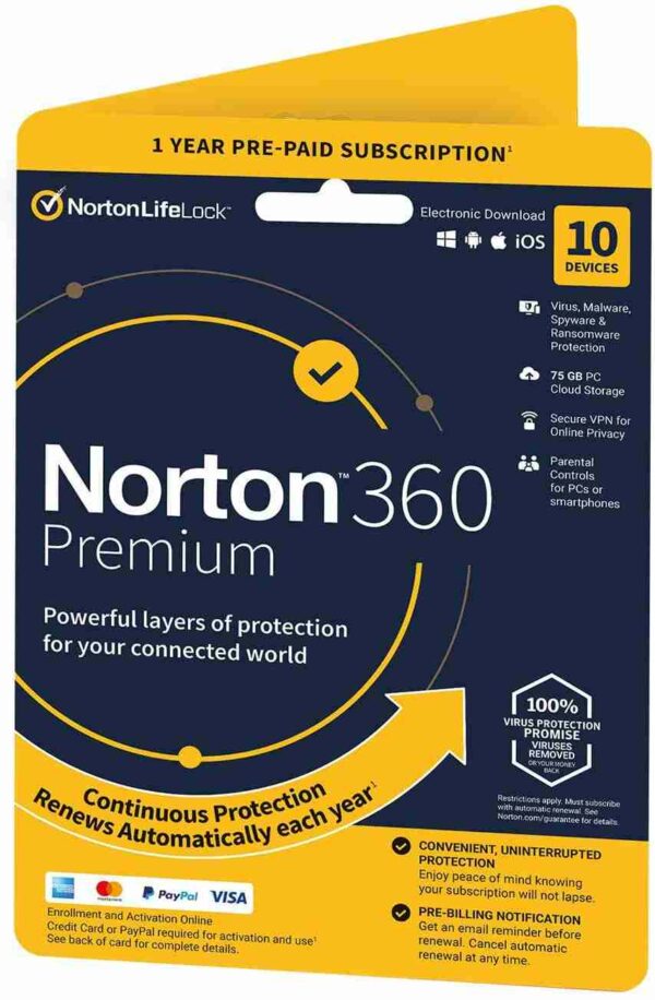 Norton 360 Premium 10 Devices 1 Year