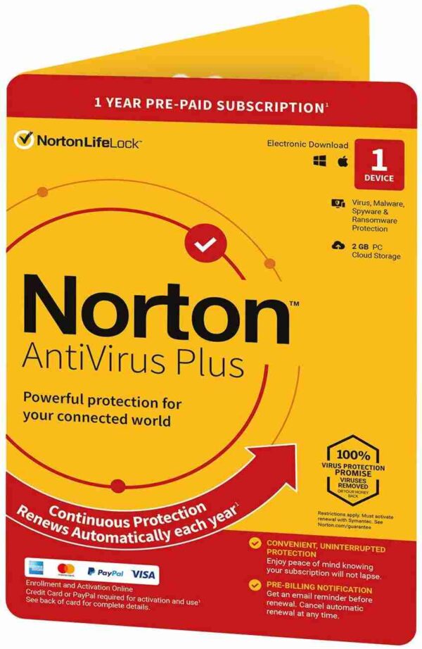 Norton antivirus Plus 1 Device 1 Year