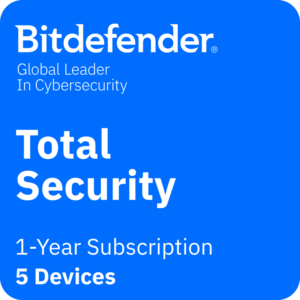 Bitdefender Total Security 2024 - 5 PCs / 1 Year